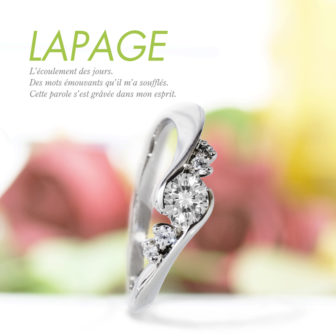 LAPAGEラパージュでフルールコレクションの婚約指輪のクレマチス