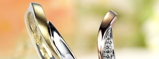 LAPAGEラパージュのフルールコレクションの結婚指輪でマリーゴールド