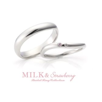 Milk&Strawberryミルク＆ストロベリーの結婚指輪でルージュ