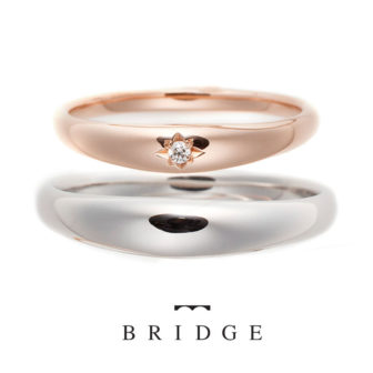 ブリッジの結婚指輪で月光