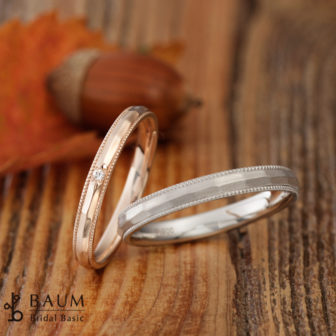 BAUMバウムの結婚指輪でクレープミルテ