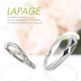 LAPAGEのフルールコレクションの結婚指輪でジャスミン