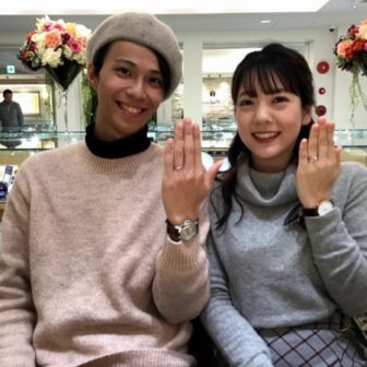 兵庫県豊岡市　gardenオリジナルの婚約指輪とAMOUR AMULETの結婚指輪