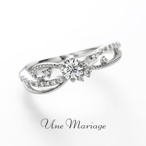 アンティークなデザインが可愛いUneMariageアンマリアージュの婚約指輪ルモンドュデュレーヴ