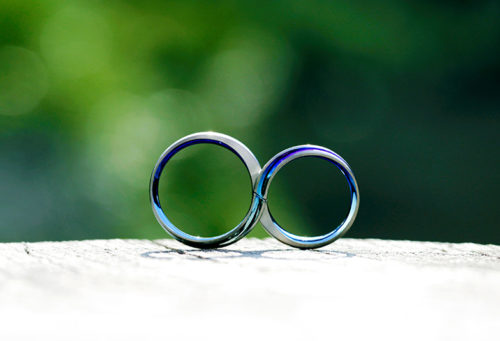 結婚指輪ソラ、アレルギーフリー、素材カスタム、オリジナルカラー、レムニスケート、