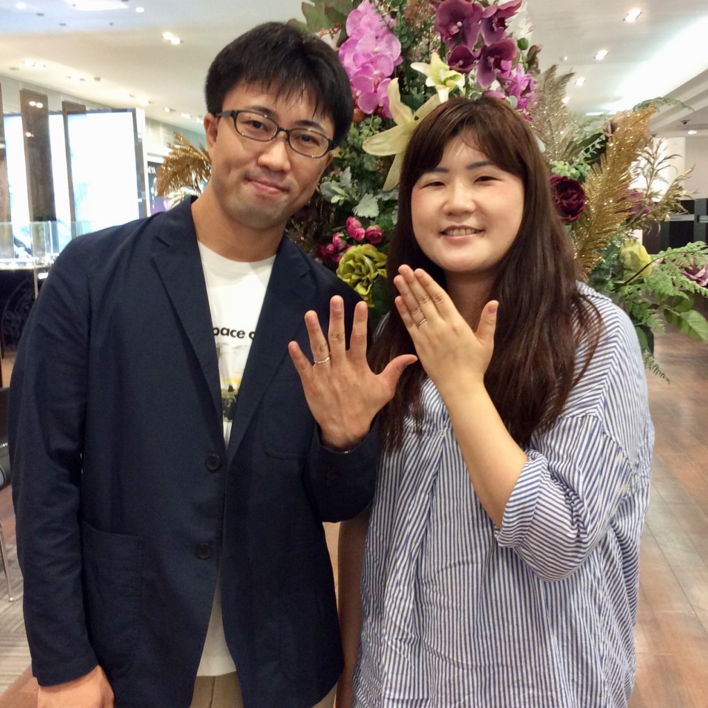 福島県郡山市 YUKA HOJO結婚指輪お選びいただきました!