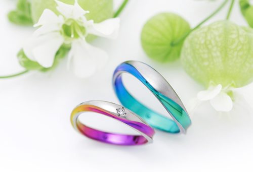 結婚指輪ソラ、ガンガ、アレルギーフリー、素材カスタム、