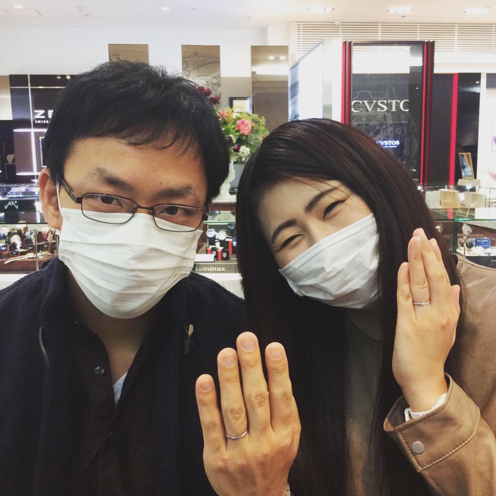 福島県郡山市ロイヤルアッシャー結婚指輪ご成約のお客様