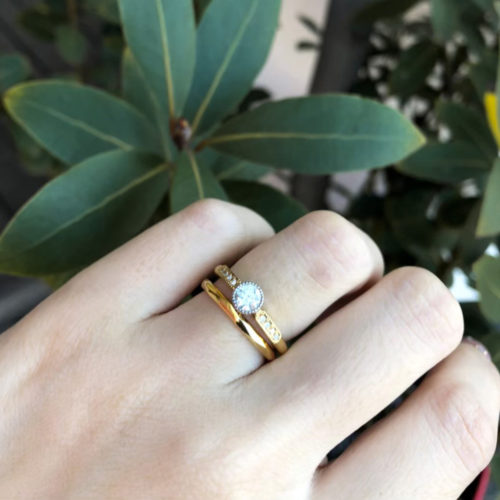 RosettEロゼットの婚約指輪 ベル と 結婚指輪 小枝 