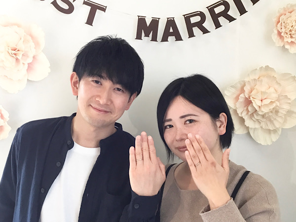福島県福島市 AFFLUXの結婚指輪をご成約のお客様