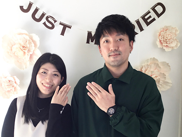 福島県福島市 AFFLUXの結婚指輪をご成約のお客様