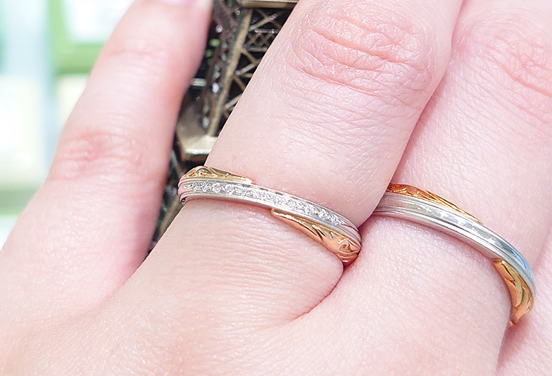 浜松　結婚指輪　コンビネーション個性的