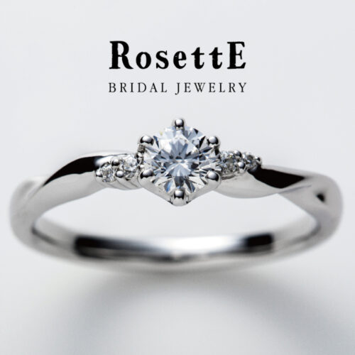 ロゼットの婚約指輪つるバラ