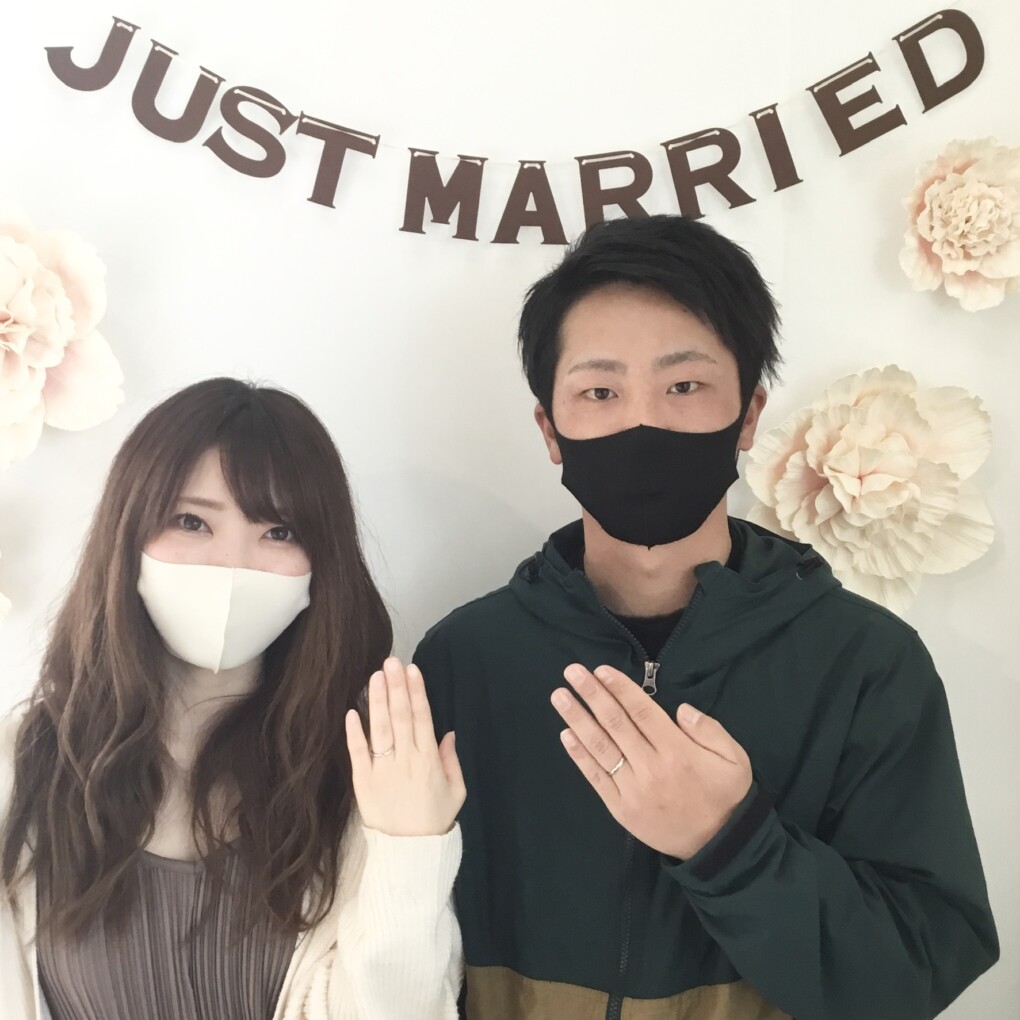 福島県福島市 ロイヤルアッシャーの結婚指輪ご成約のお客様
