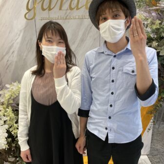 滋賀県大津市｜ロゼットの婚約指輪・マリアージュエントの結婚指輪をご成約いただきました