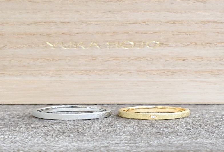 京都市 手作り感 アンティーク調デザインの人気婚約指輪 結婚指輪ブランド ユカホウジョウ