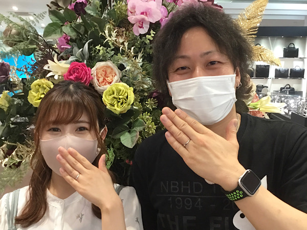福島県郡山市|ロイヤルアッシャーの結婚指輪をご成約のお客様