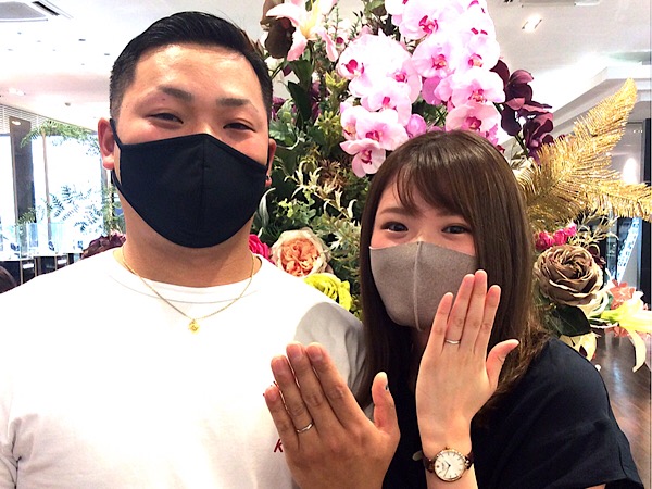 福島県郡山市|ロイヤルアッシャーのご結婚指輪をご成約のお客様