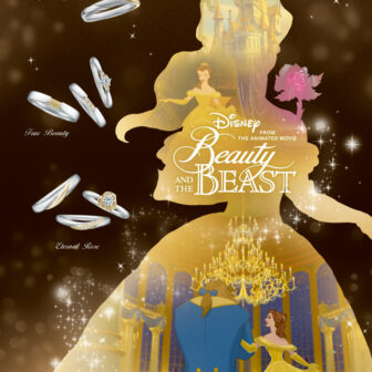 広島の中国エリア最大級のセレクトショップヴァニラが取り扱うDisney Beauty AND THE BEAST ディズニー美女と野獣の婚約指輪と結婚指輪