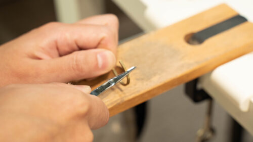 手作り婚約指輪の制作過程