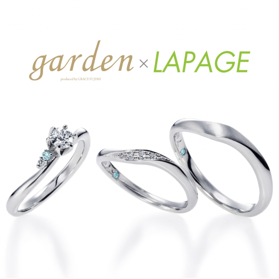 LAPAGEとgardenのコラボデザインの婚約指輪デイジー