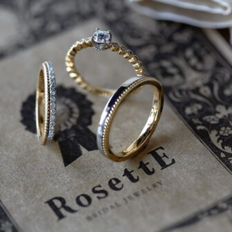アンティーク調の結婚指輪人気ロゼット
