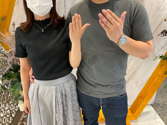 京都市西京区・下京区｜鍛造製法の強度にこだわったフィッシャーの結婚指輪をご成約いただきました