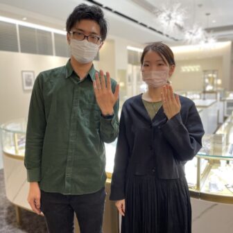 京都市伏見区 Pt999鍛造リングパイロットブライダルの結婚指輪をご成約頂きました