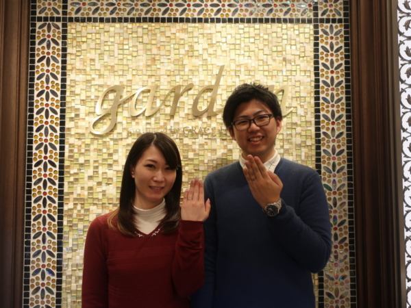 【大阪府大東市】Mariage ent（マリアージュエント）の婚約指輪とCHERLUV（シェールラブ）の結婚指輪をご成約頂きました。