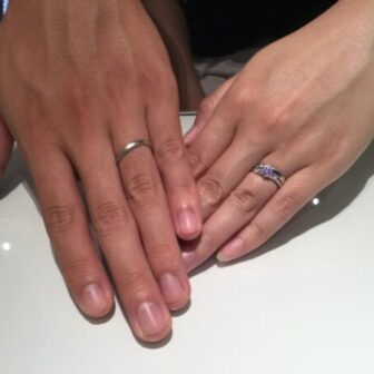 大阪府泉佐野市からマリアージュエントの婚約指輪と彩乃端の結婚指輪をご成約いただきました