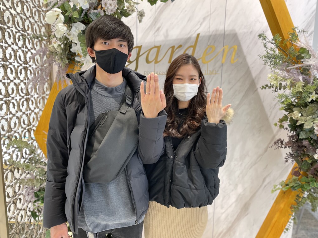 滋賀県草津市 サムシングブルー・プリートの結婚指輪をご成約いただきました