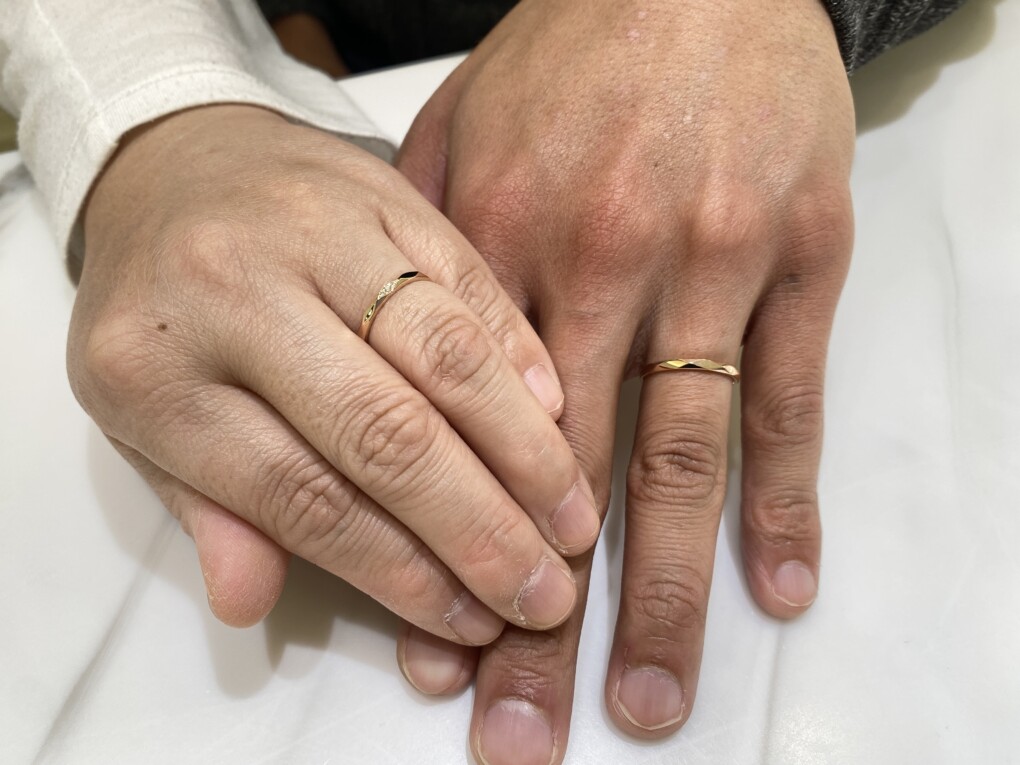【神戸三ノ宮】ピンクゴールドの結婚指輪（Joyeux）