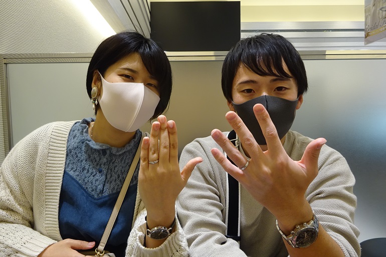 大阪府河内長野市 鍛造製法で着け心地抜群 フィッシャーの結婚指輪をご成約いただきました