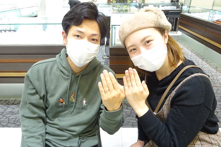 大阪府貝塚市 日本製鍛造ブランド インセンブレの結婚指輪をご成約いただきました
