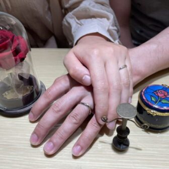 兵庫県加古川市「美女と野獣」の結婚指輪をご成約頂きました。