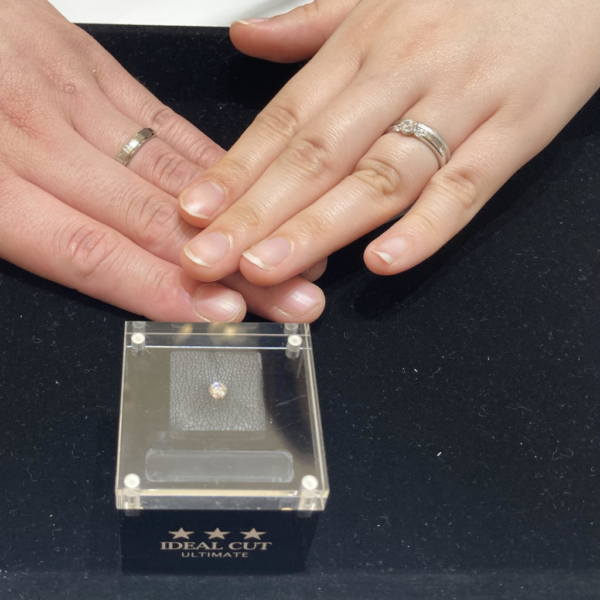 滋賀県大津市｜究極の輝きを持つIDEALダイヤモンドの婚約指輪・フィッシャーの結婚指輪をご成約頂きました