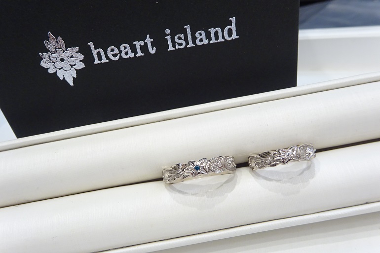 大阪府泉大津市 ハワイアンジュエリーの手彫りが魅力的 ハートアイランドの結婚指輪をご成約いただきました