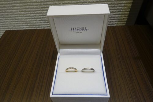 大阪府貝塚市 鍛造リングの本場ドイツで造られたフィッシャーの結婚指輪をご成約いただきました
