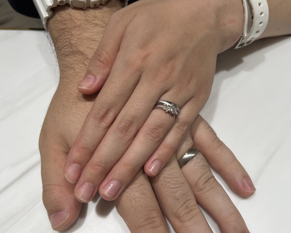 京都市中京区｜gardenオリジナルの婚約指輪とFISCHER（フィッシャー）の結婚指輪をご成約いただきました