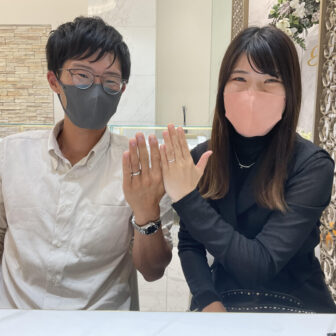京都市伏見区｜鍛造で着け心地の良いFISCHERのご結婚指輪をご成約いただきました
