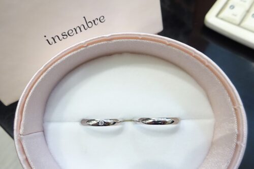 大阪府泉佐野市 日本製鍛造ブランドで有名なインセンブレの結婚指輪をご成約いただきました