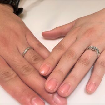 大阪市平野区　gardenオリジナルの婚約指輪とet.luの結婚指輪をご成約頂きました。