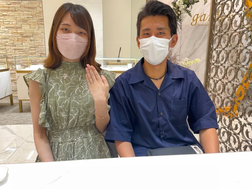 兵庫県丹波市 鍛造製法フィッシャーのエタニティリングで婚約指輪をご成約頂きました