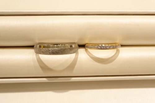 大阪府堺市 着け心地抜群のブランド フィッシャーとgardenコラボの限定デザインの結婚指輪をご成約いただきました