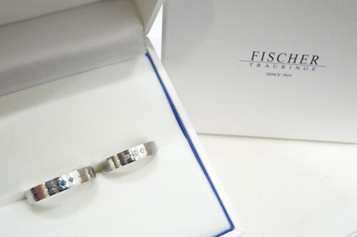 和歌山県和歌山市 日本にはないお洒落なデザインが揃うドイツ製ブランド フィッシャーの結婚指輪をご成約いただきました