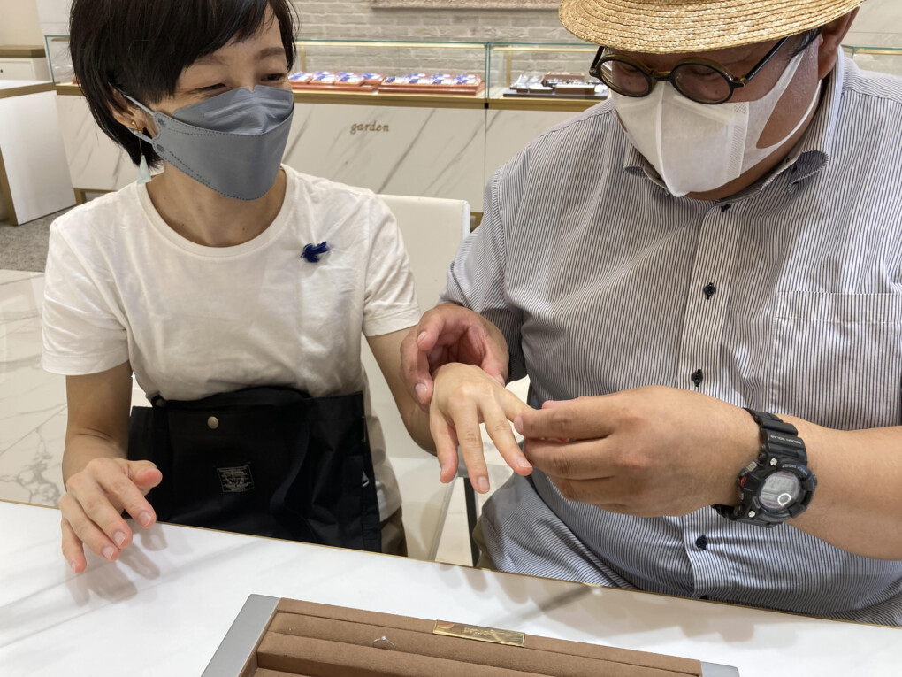 京都市下京区｜gardenオリジナルの婚約指輪・自分たちだけのカスタマイズが出来るフィッシャーの結婚指輪をご成約いただきました