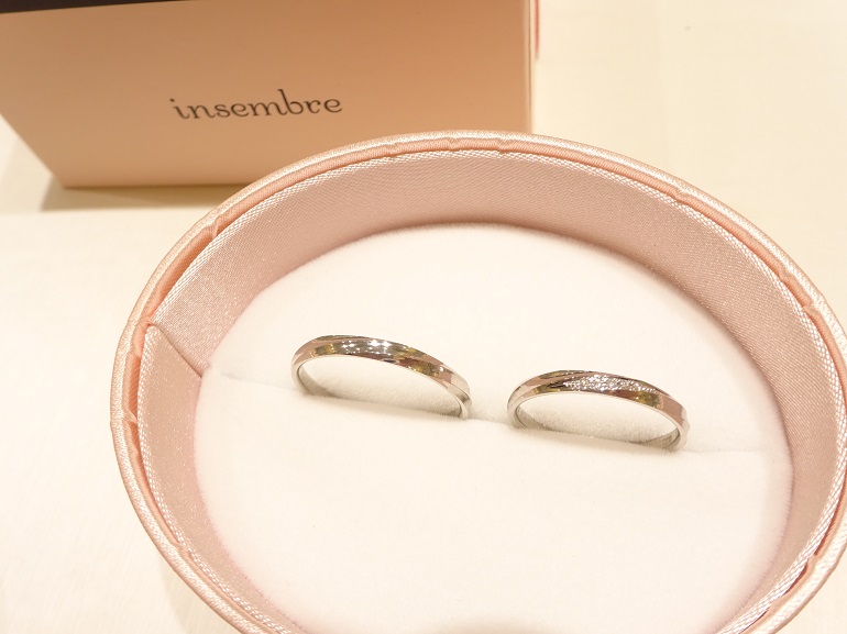 大阪府泉南市 ヨーロッパの素敵な言い伝えをコンセプトとした「インセンブレ」の結婚指輪をご成約いただきました
