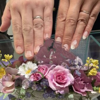 和歌山県でディズニーラプンツェルの結婚指輪カップル