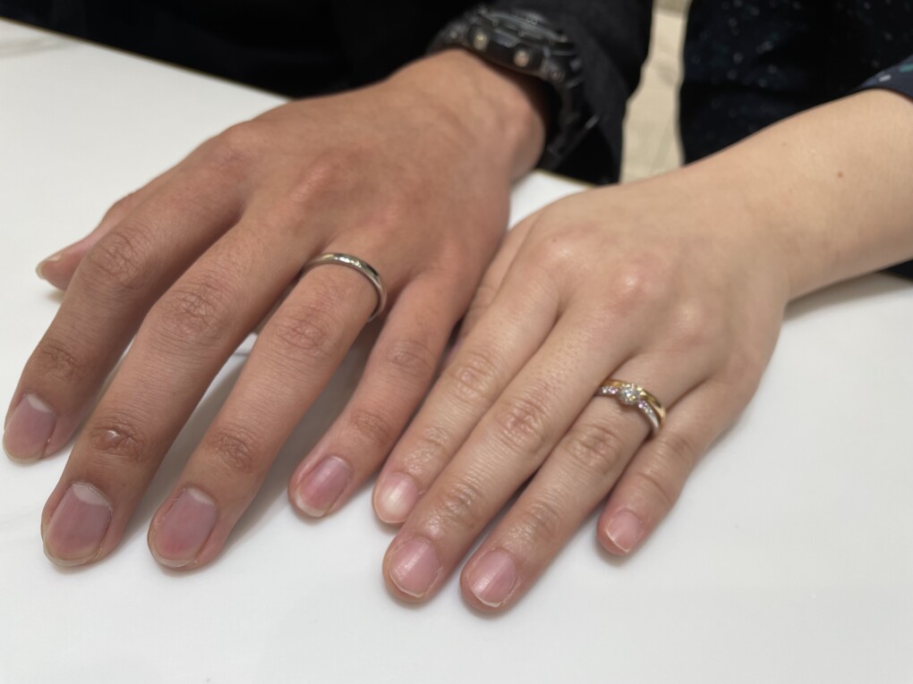 京都舞鶴市・石川金沢市 マリアージュの婚約指輪・フィッシャーの結婚指輪をご成約いただきました