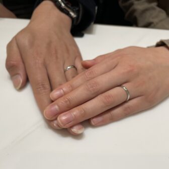 京都市伏見区 鍛造製法でフィッシャーの結婚指輪をご成約頂きました